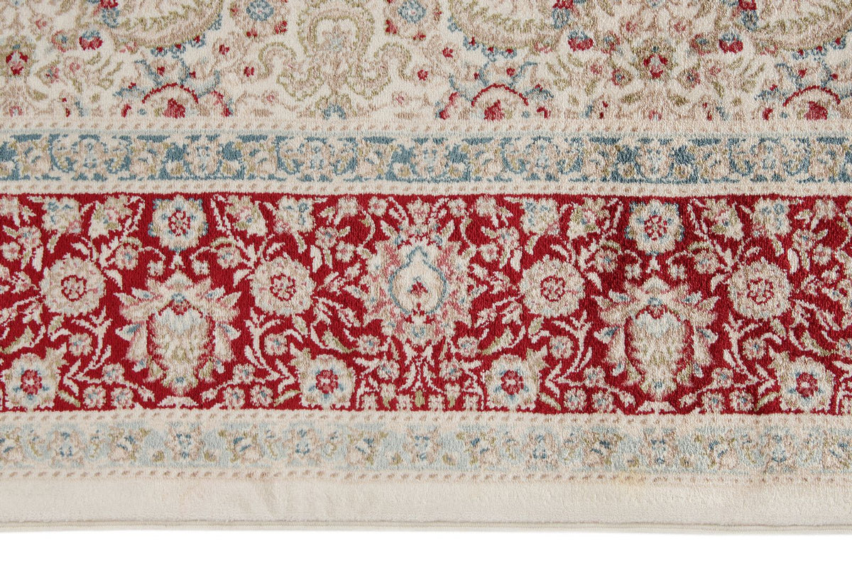 3x7 Ivory and Red Turkish Antep Runner