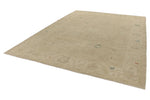 9x12 Beige and Ivory Turkish Oushak Rug