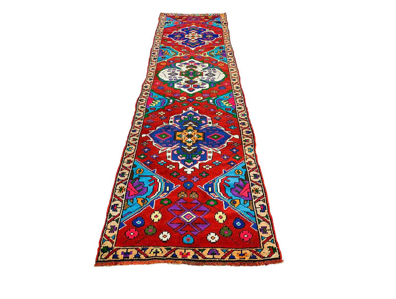 3x12 Multicolor Turkish Tribal Runner