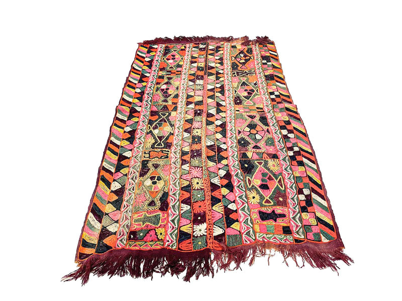 5x7  Handmade Vintage Anatolian Handmade Tribal Rug Kilim