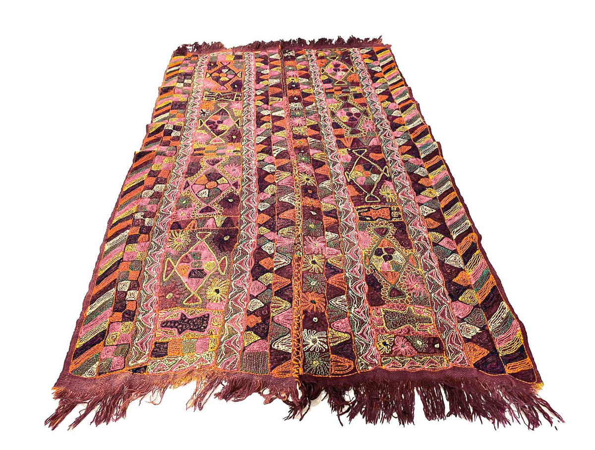 5x7  Handmade Vintage Anatolian Handmade Tribal Rug Kilim