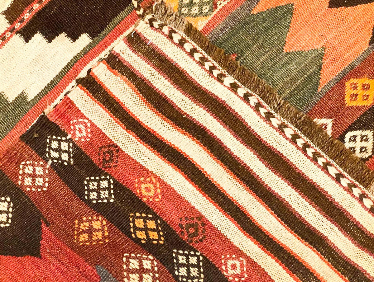 7x11  Handmade Vintage Anatolian Handmade Tribal Rug Kilim