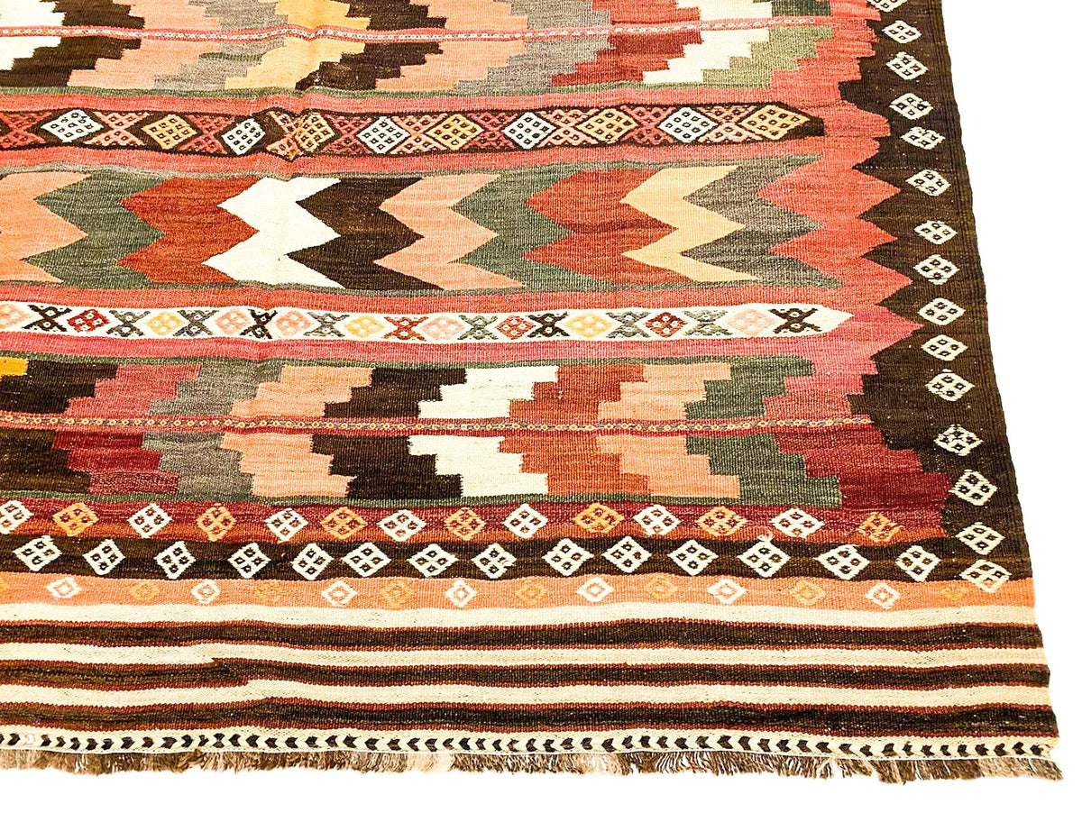 7x11  Handmade Vintage Anatolian Handmade Tribal Rug Kilim