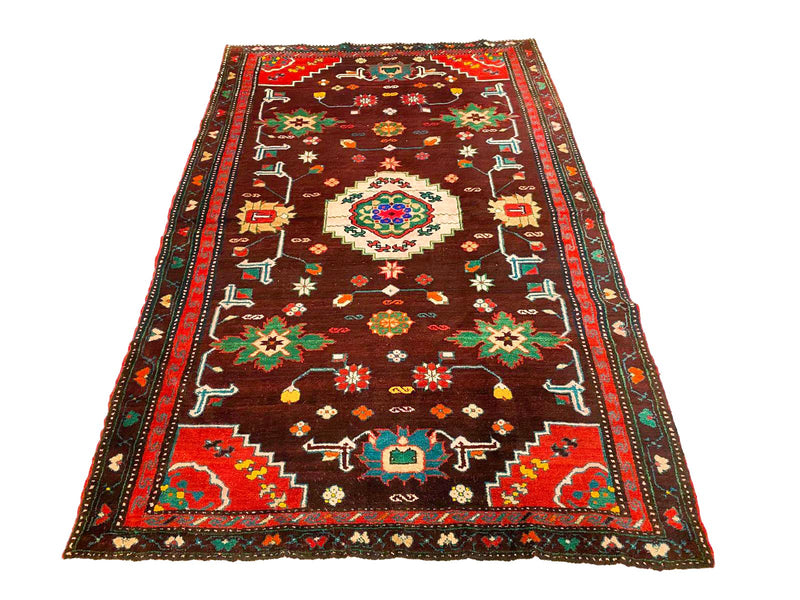 5x7 Red and Brown Anatolian Tribal Rug