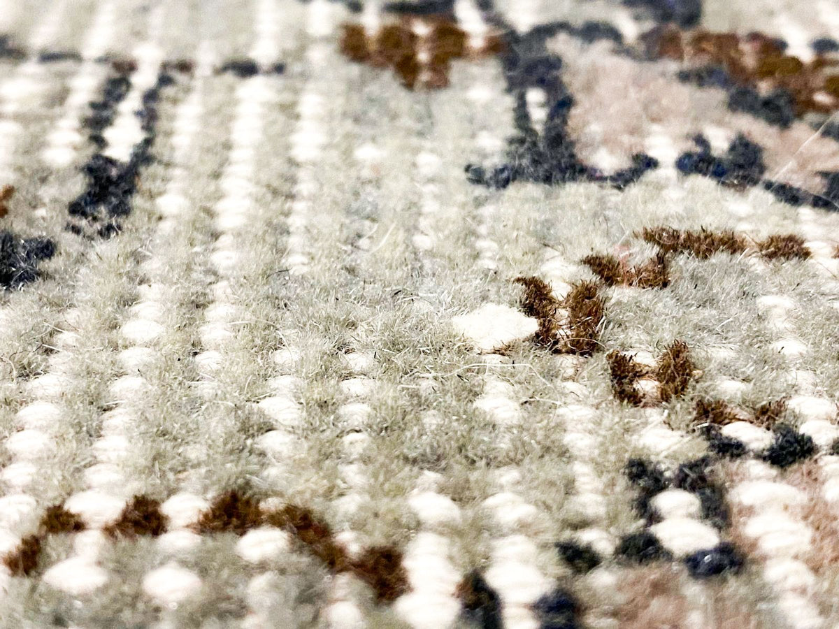 6x10 Gray and Brown Turkish Overdyed Rug