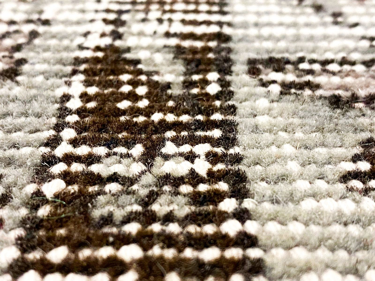 6x10 Gray and Brown Turkish Overdyed Rug