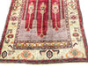 Vintage Handmade 5x9 Red and Gold Anatolian Turkish Tribal Distressed Area Rug