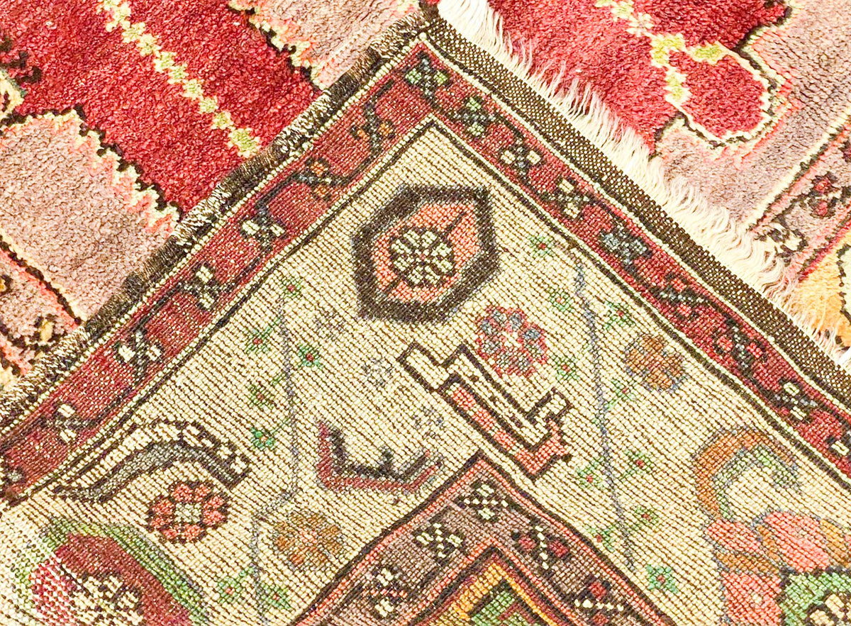 5x9 Red and Gold Anatolian Turkish Tribal Rug