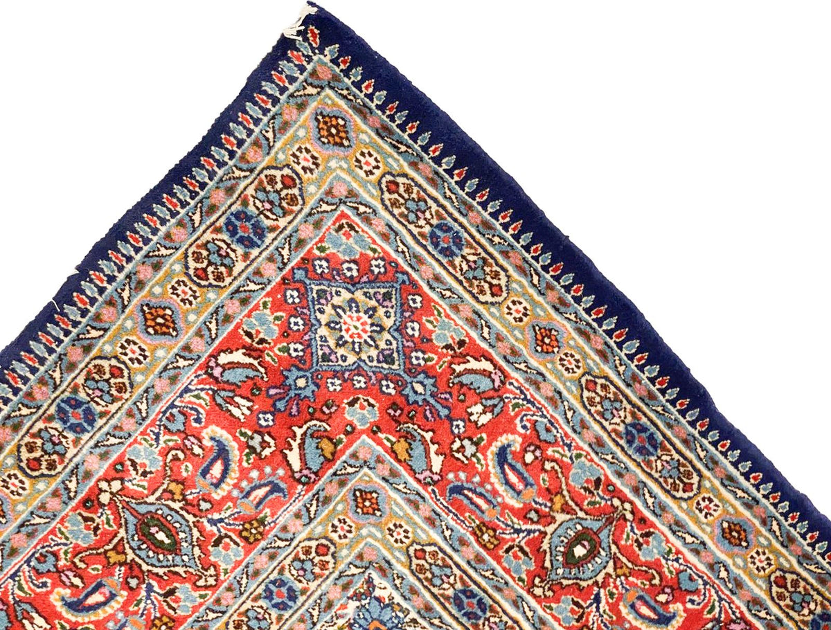 7x10 Red and Ivory Turkish Oushak Rug