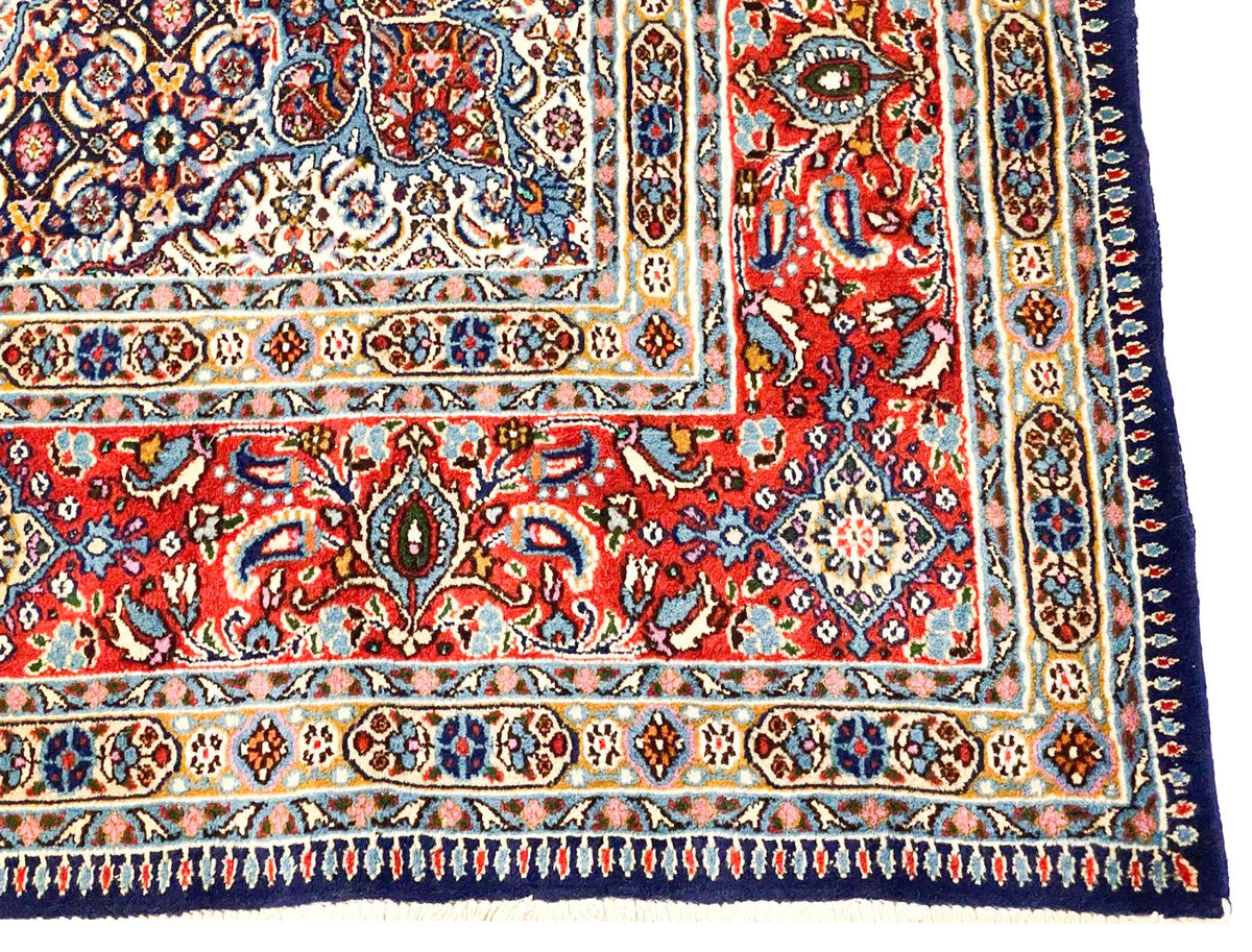 7x10 Red and Ivory Turkish Oushak Rug