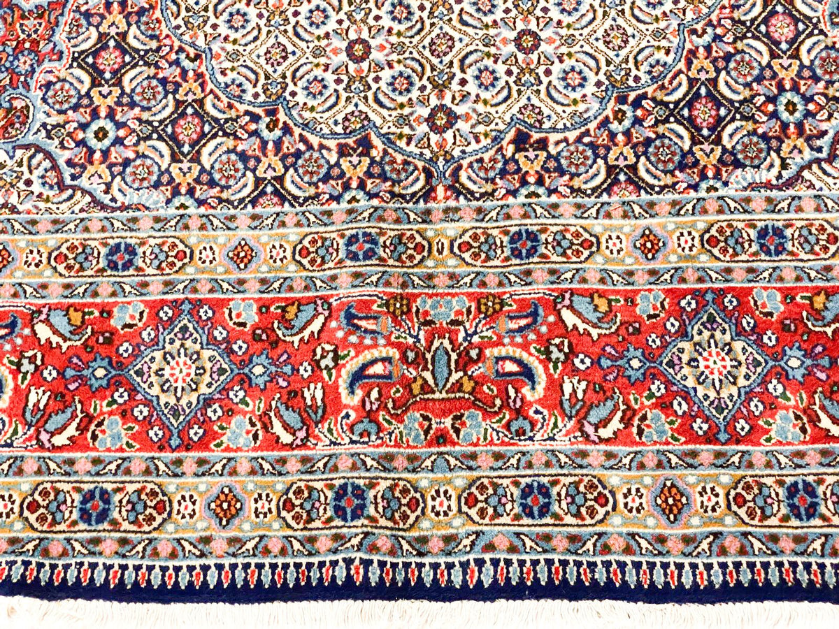 7x10 Red and Ivory Turkish Oushak Rug
