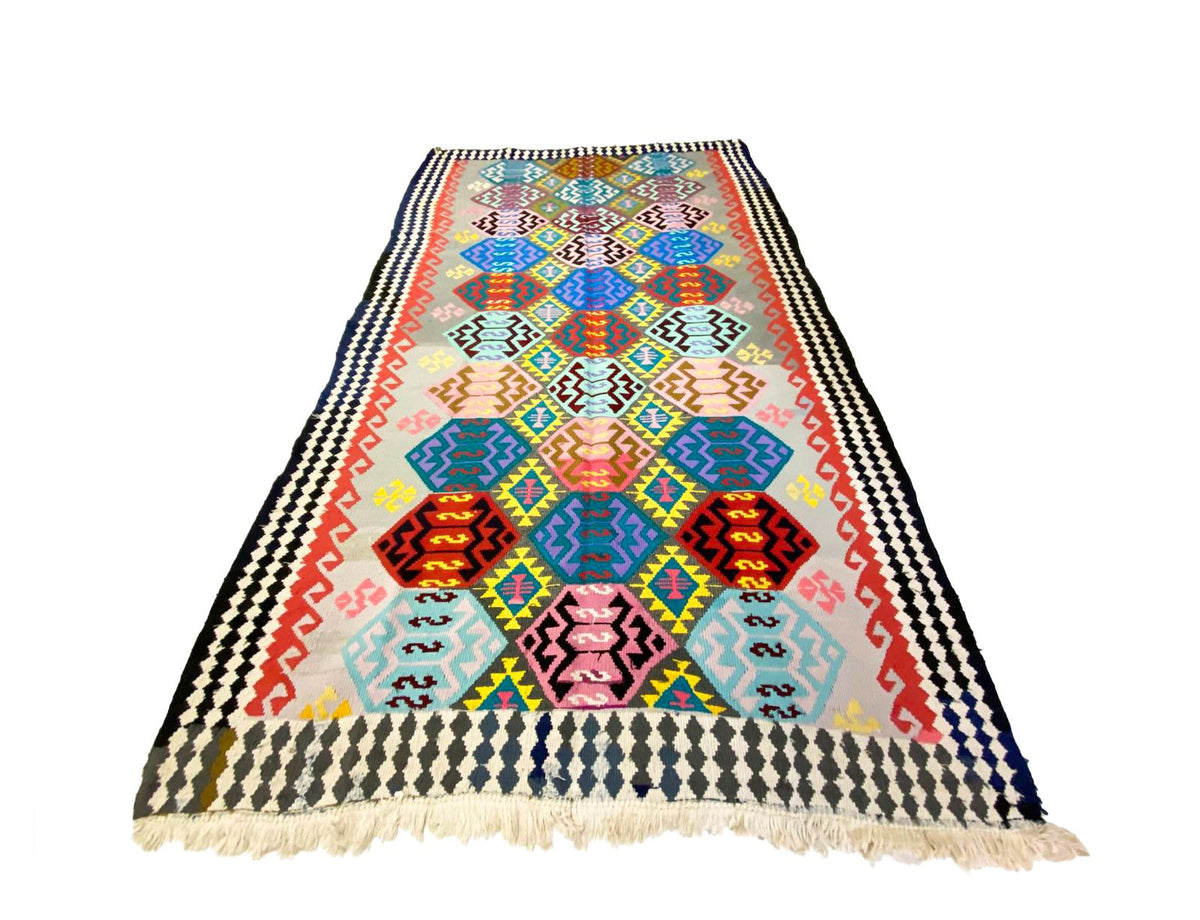 7x11 Multicolor Turkish Tribal Rug