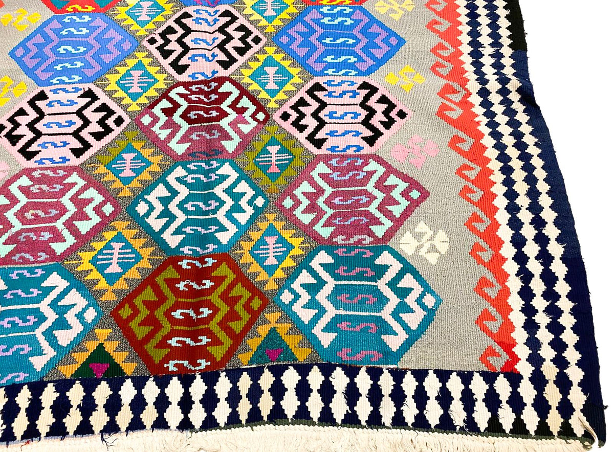 7x11 Multicolor Turkish Tribal Rug