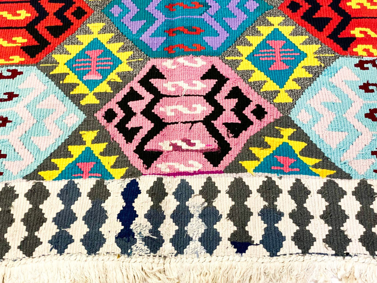 7x11 Multicolor Turkish Tribal Rug