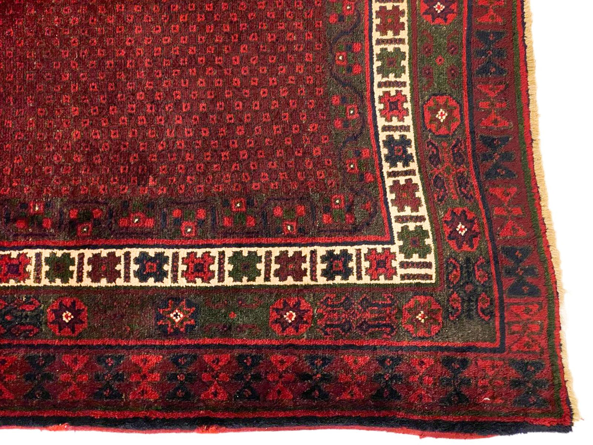 7x10 Red and Navy Anatolian Turkish Tribal Rug