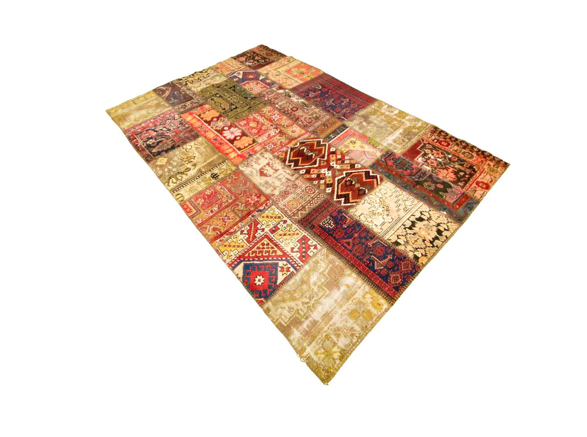 7x10 Handmade Patchwork Vintage Anatolian Handmade Tribal Rug Kilim