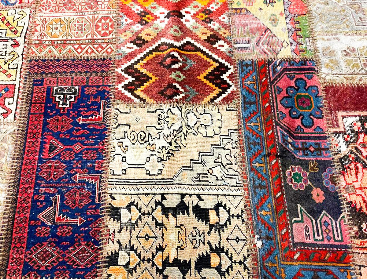 7x10 Handmade Patchwork Vintage Anatolian Handmade Tribal Rug Kilim