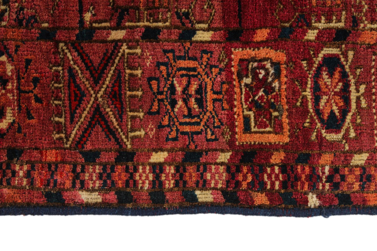 4x6 Red and Navy Kazak Tribal Rug
