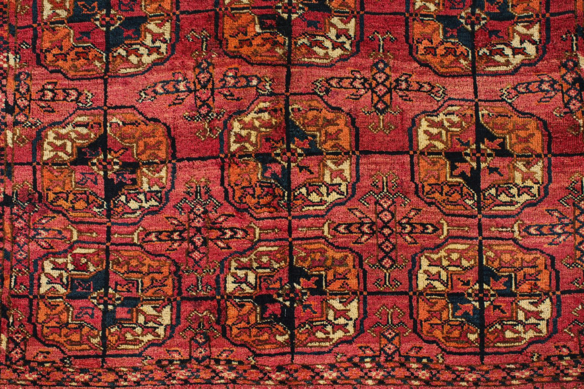 4x6 Red and Navy Kazak Tribal Rug