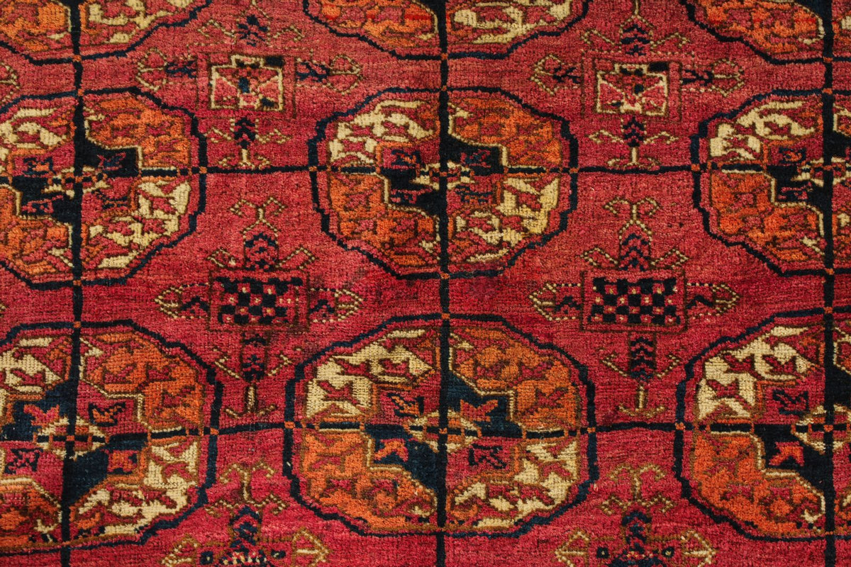 4x6 Red and Navy Kazak Tribal Rug