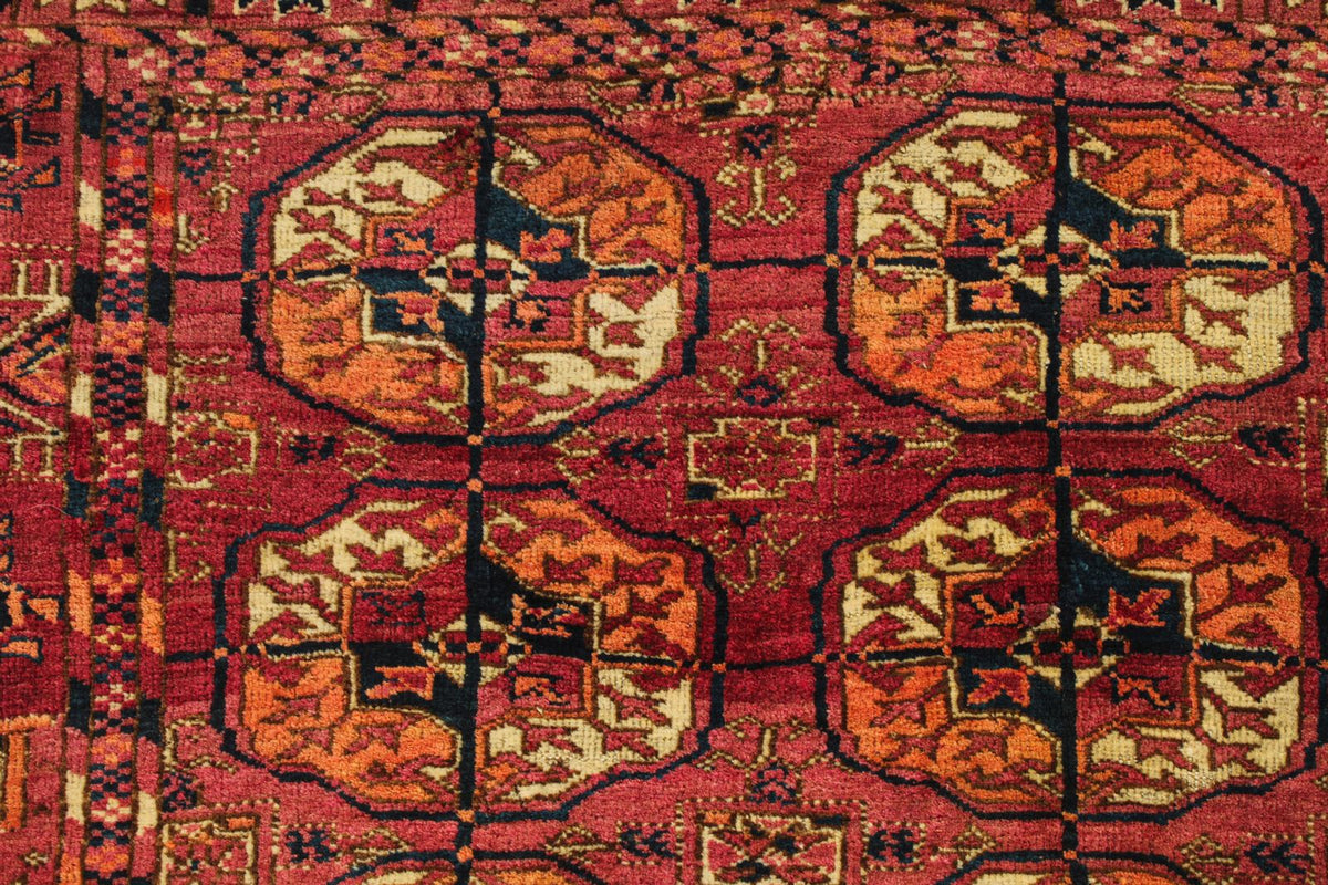 4x6 Red and Navy Kazak Tribal Rug