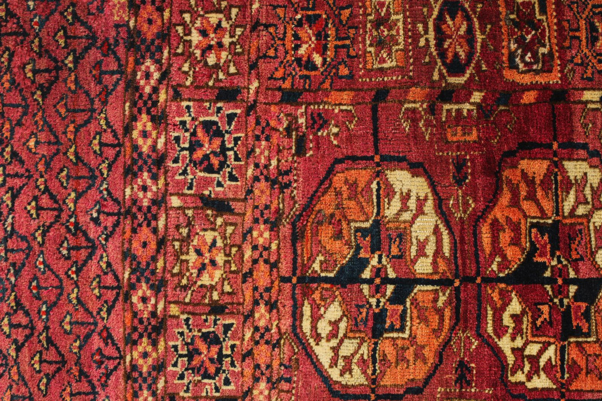4x6 Red and Navy Kazak Tribal Rug
