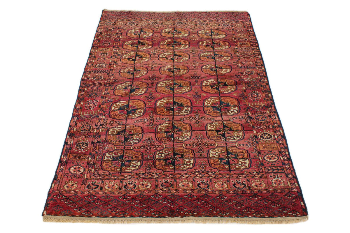 4x6 Red and Navy Kazak Tribal Rug