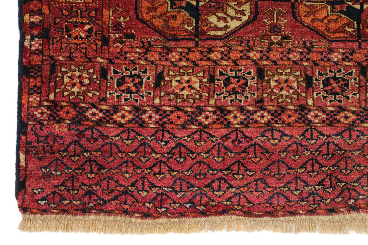 4x6 Red and Navy Kazak Tribal Rug