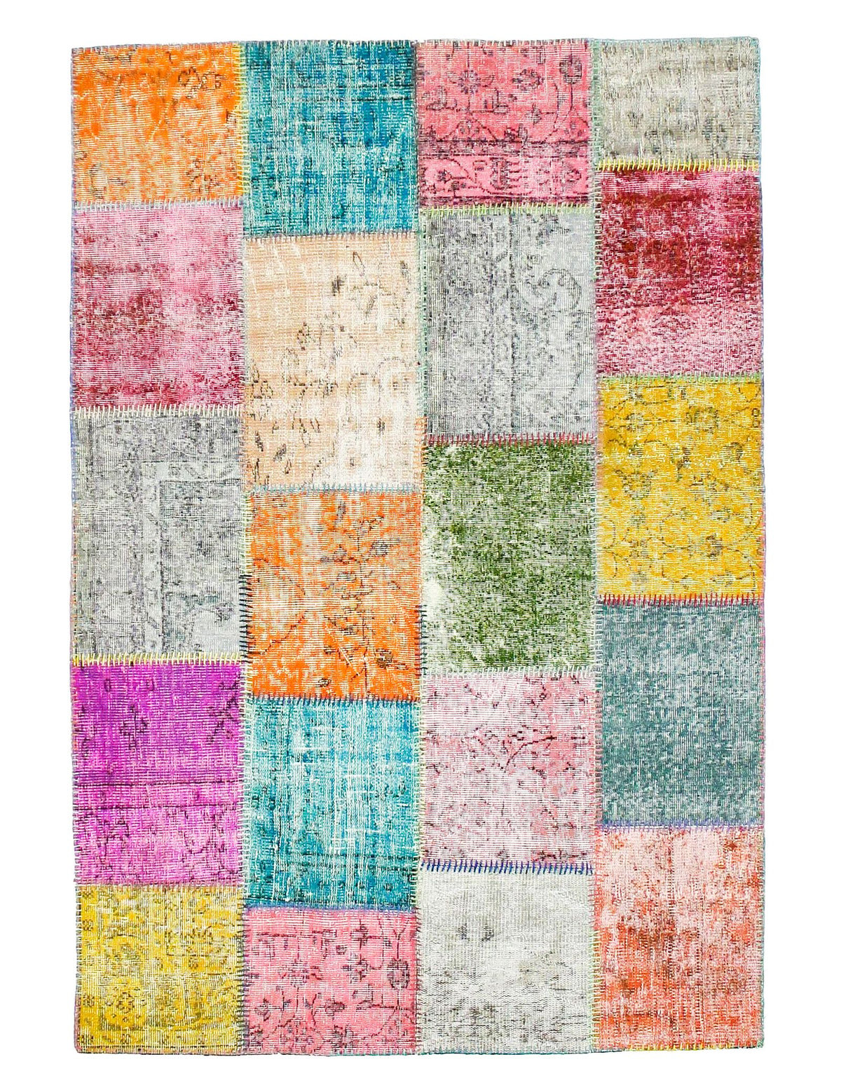 5x8 Handmade Patchwork Vintage Anatolian Handmade Tribal Rug Kilim