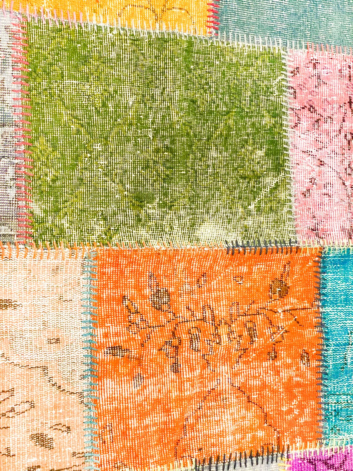 5x8 Handmade Patchwork Vintage Anatolian Handmade Tribal Rug Kilim