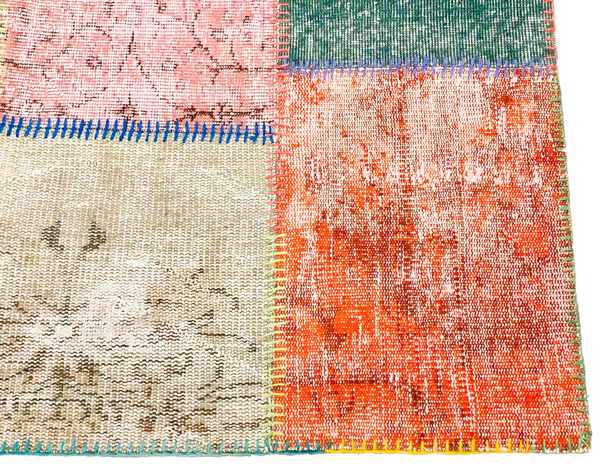 5x8 Handmade Patchwork Vintage Anatolian Handmade Tribal Rug Kilim