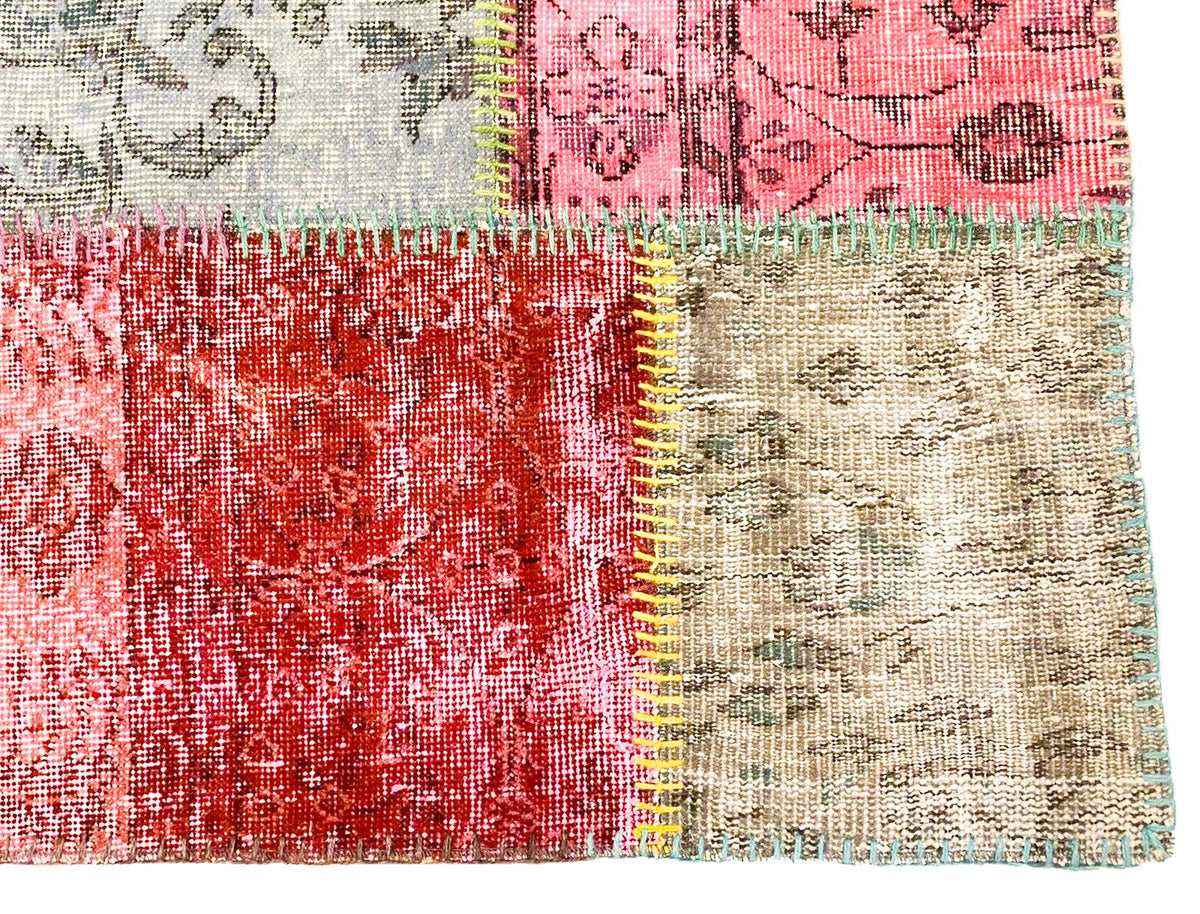 5x8 Handmade Patchwork Vintage Anatolian Handmade Tribal Rug Kilim