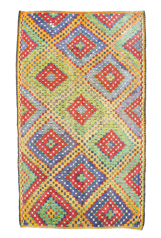 6x11 Handmade Vintage Anatolian Handmade Tribal Rug Kilim