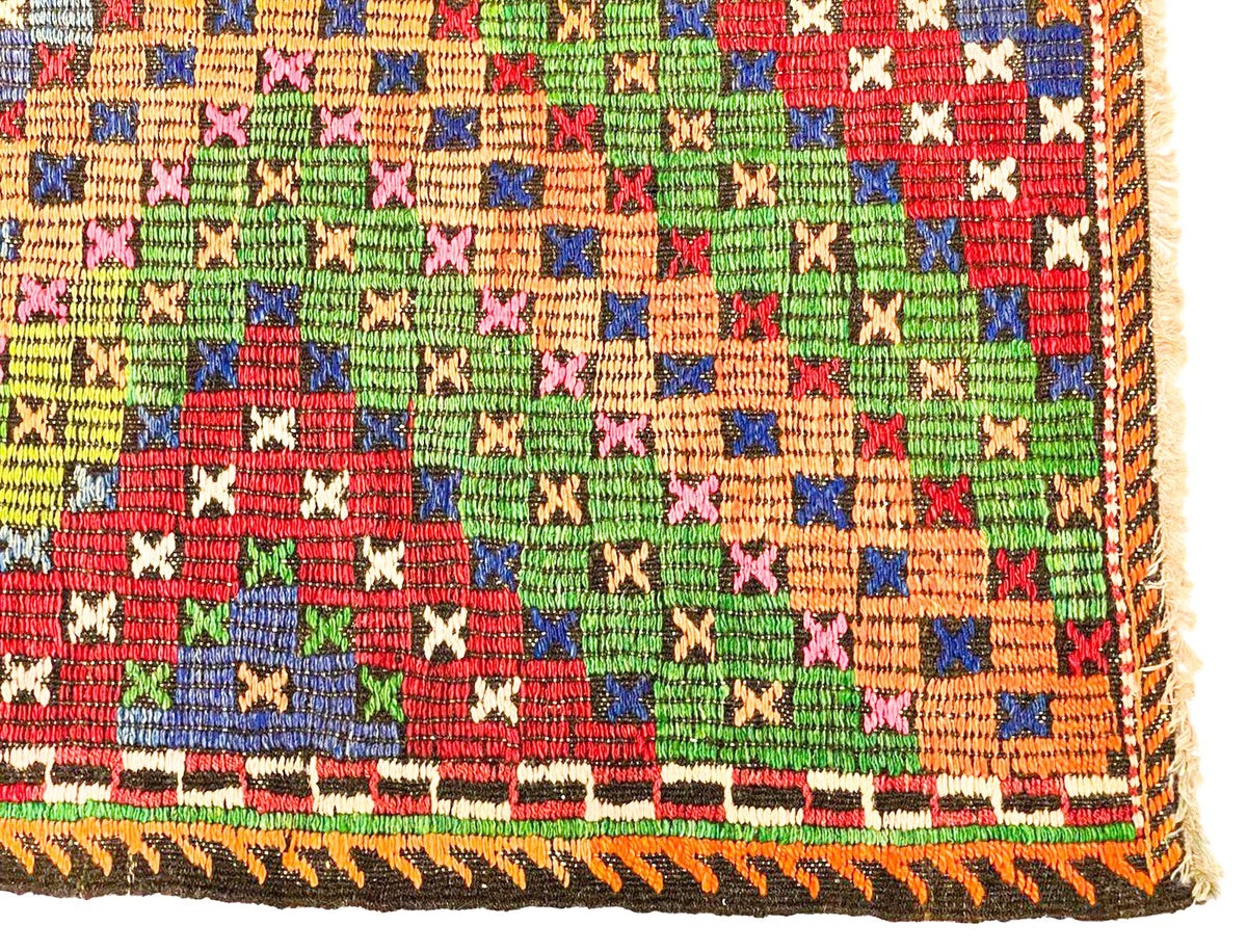 6x11 Handmade Vintage Anatolian Handmade Tribal Rug Kilim