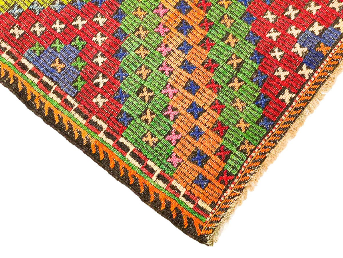 6x11 Handmade Vintage Anatolian Handmade Tribal Rug Kilim