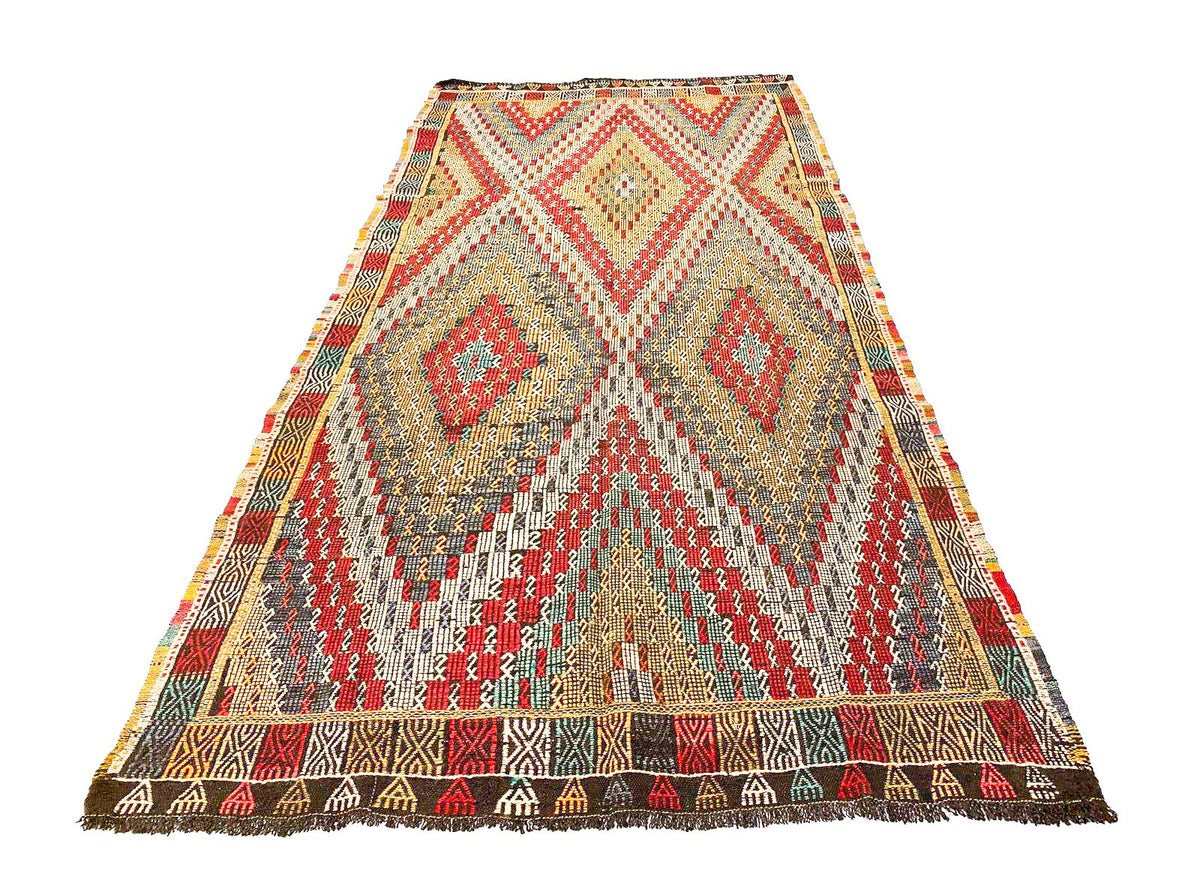 5x11 Handmade Vintage Anatolian Handmade Tribal Rug Kilim