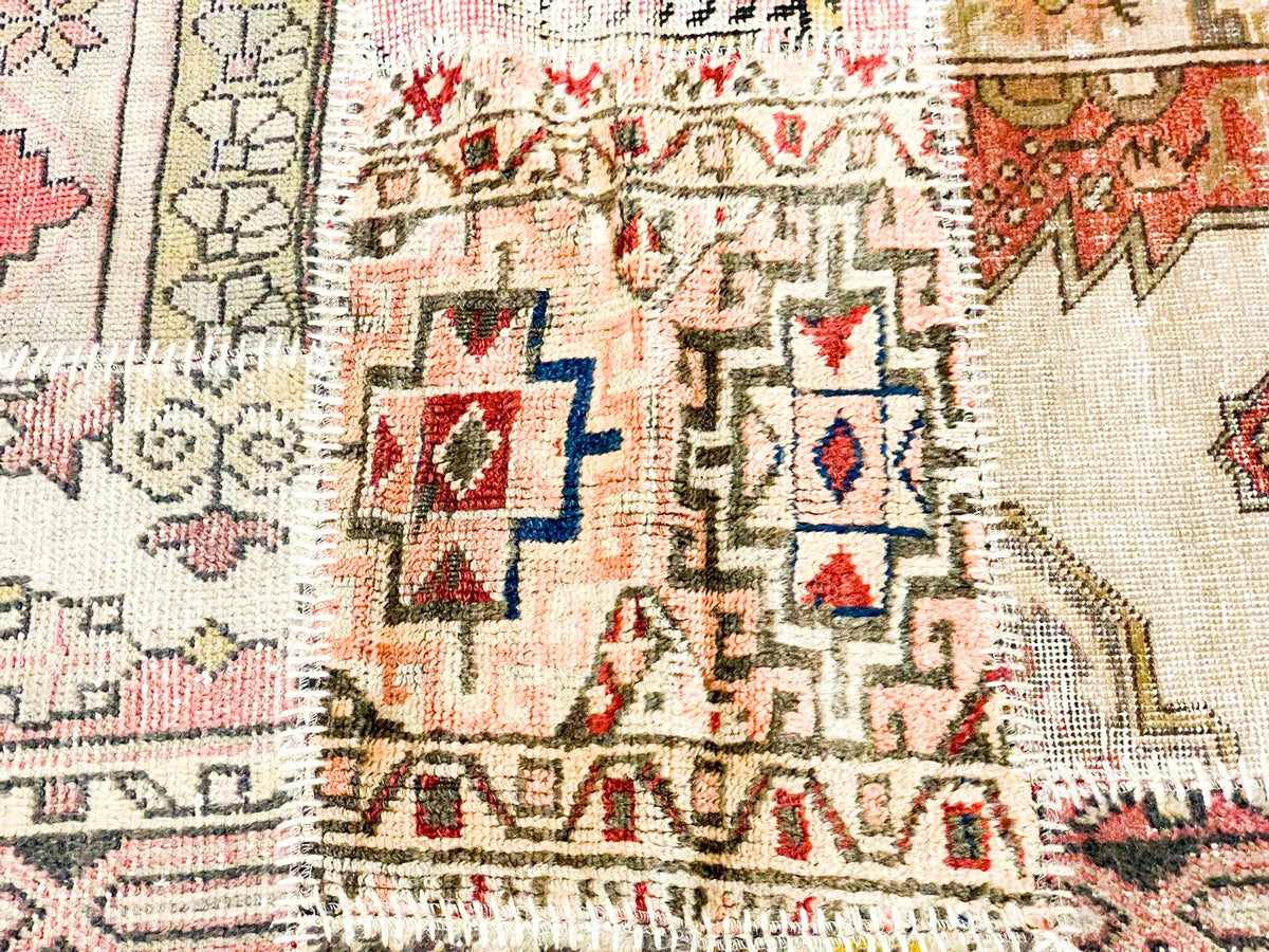 7x10 Handmade Patchwork Vintage Anatolian Handmade Tribal Rug Kilim