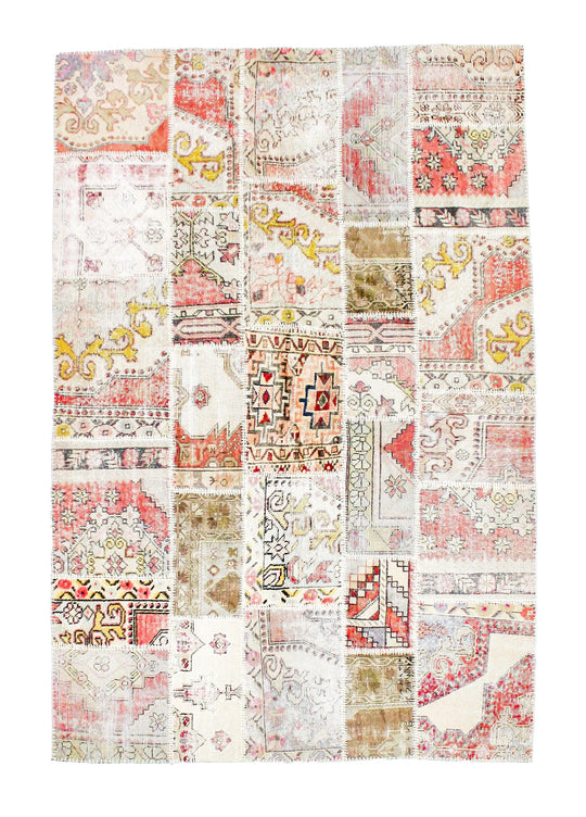 7x10 Handmade Patchwork Vintage Anatolian Handmade Tribal Rug Kilim