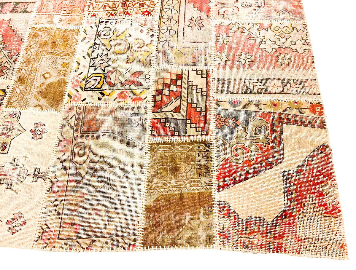 7x10 Handmade Patchwork Vintage Anatolian Handmade Tribal Rug Kilim