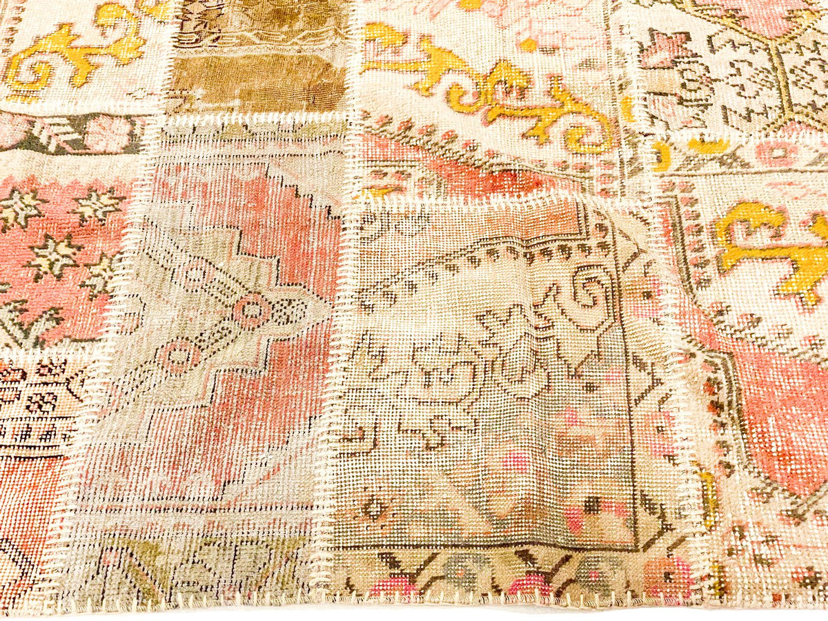 7x10 Handmade Patchwork Vintage Anatolian Handmade Tribal Rug Kilim