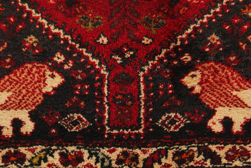 4x6 Red and Ivory Turkish Oushak Rug