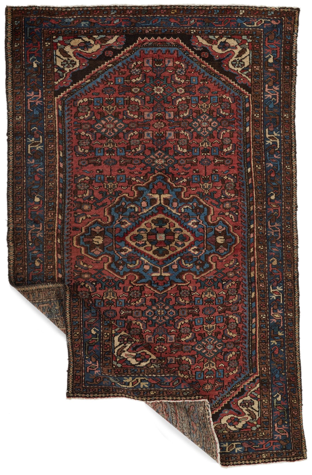 4x7 Brown And Red Persian Traditional Rug