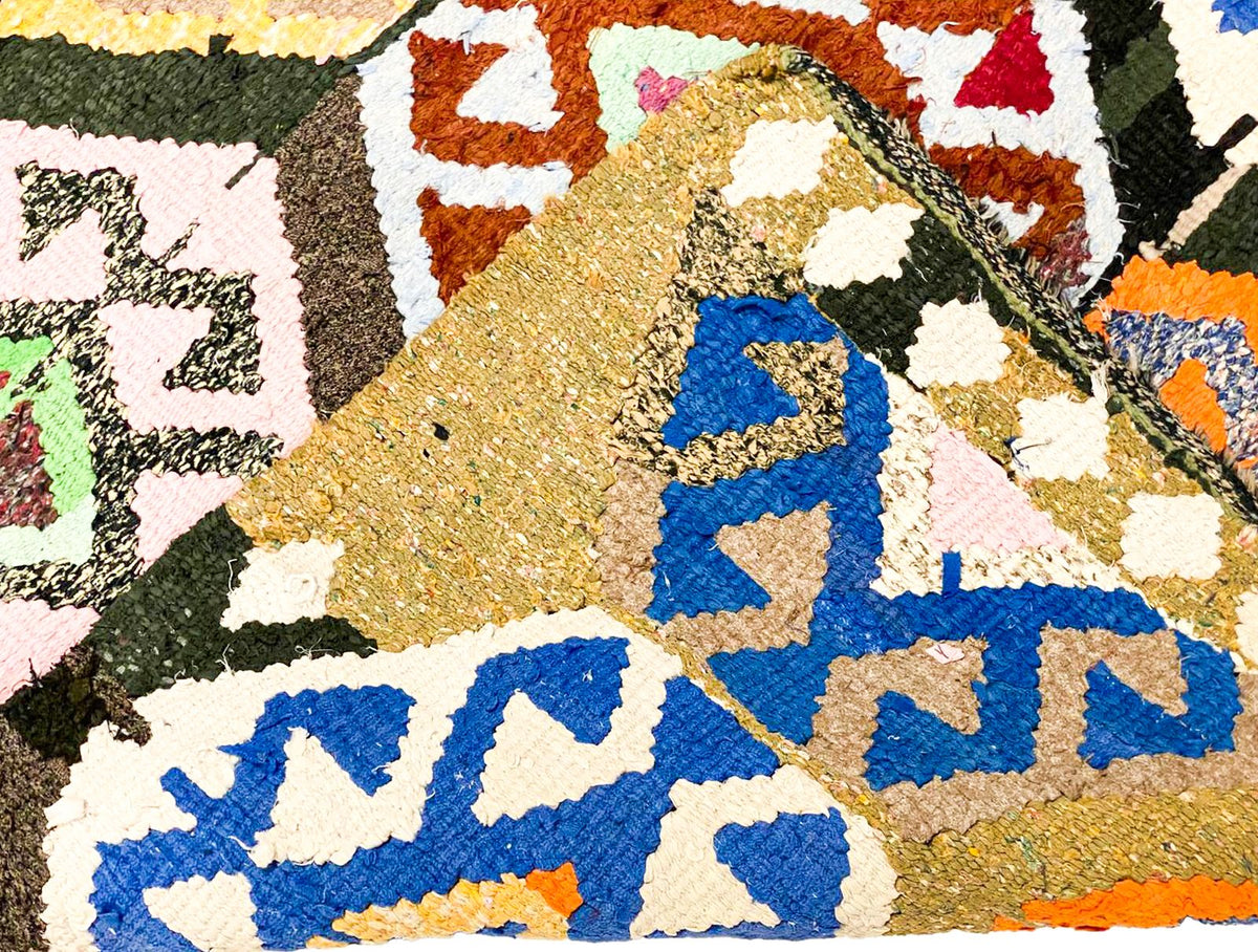 4x8 Handmade Patchwork Vintage Anatolian Handmade Tribal Runner Kilim