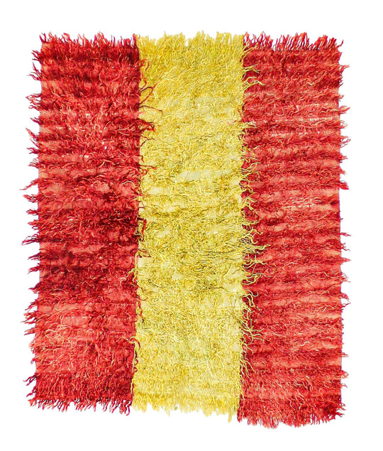 5x5 Handmade Patchwork Vintage Anatolian Handmade Tribal Rug Kilim