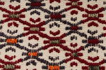 2x4 Red and White Turkish Tribal Rug