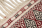 2x4 Red and White Turkish Tribal Rug