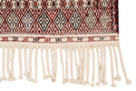 2x4 Red and White Turkish Tribal Rug