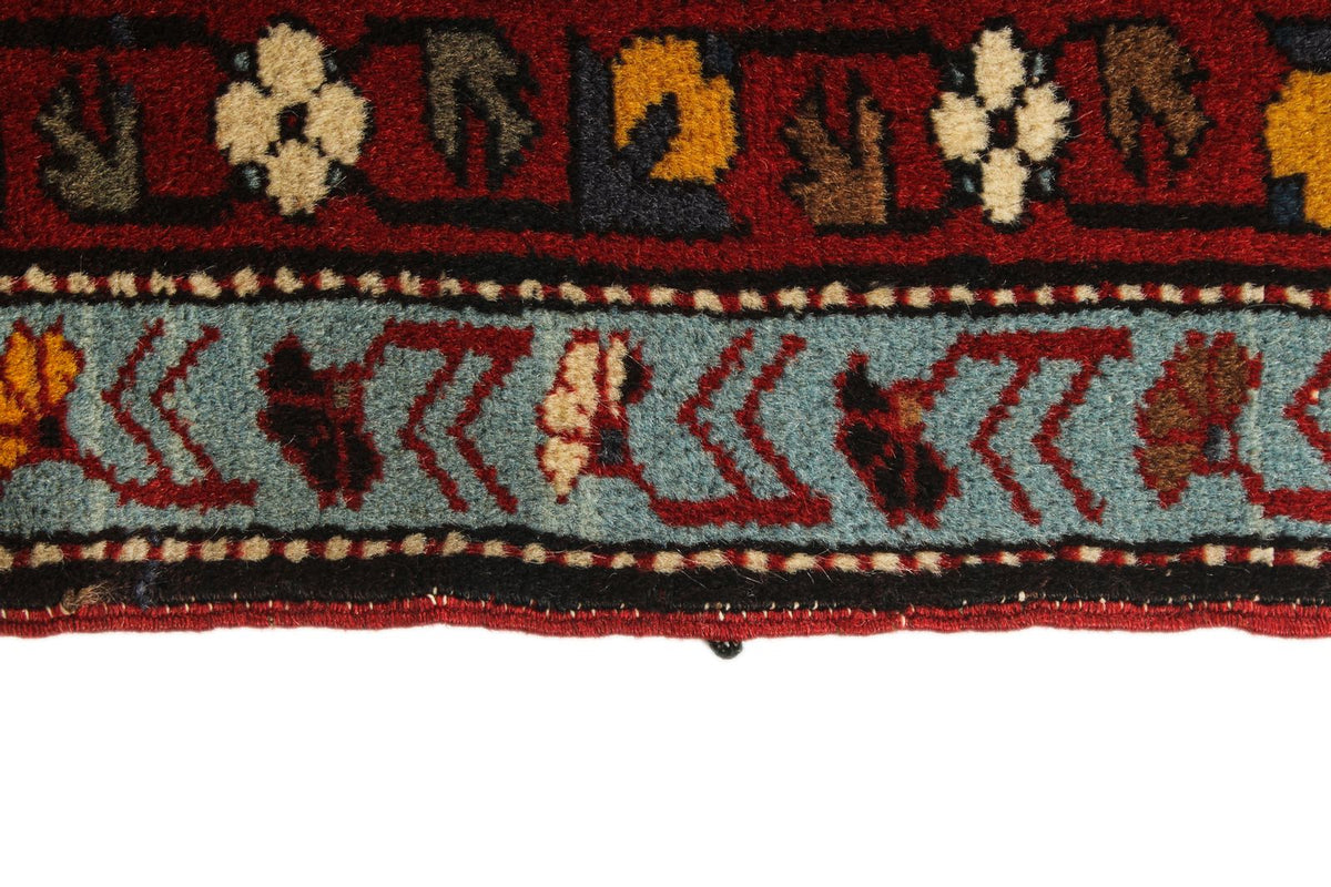 4x6 Red and Blue Kazak Tribal Rug
