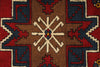 4x6 Red and Blue Kazak Tribal Rug