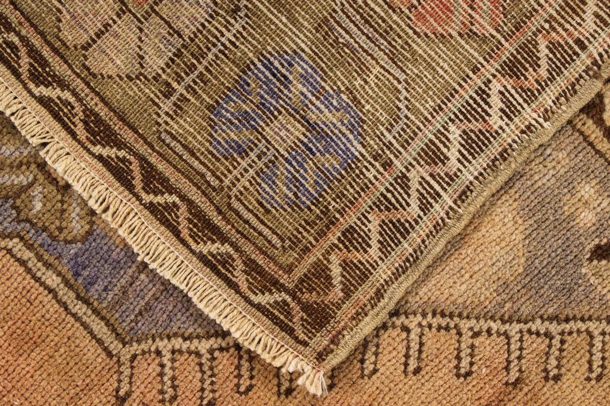 4x6 Rust and Beige Turkish Tribal Rug
